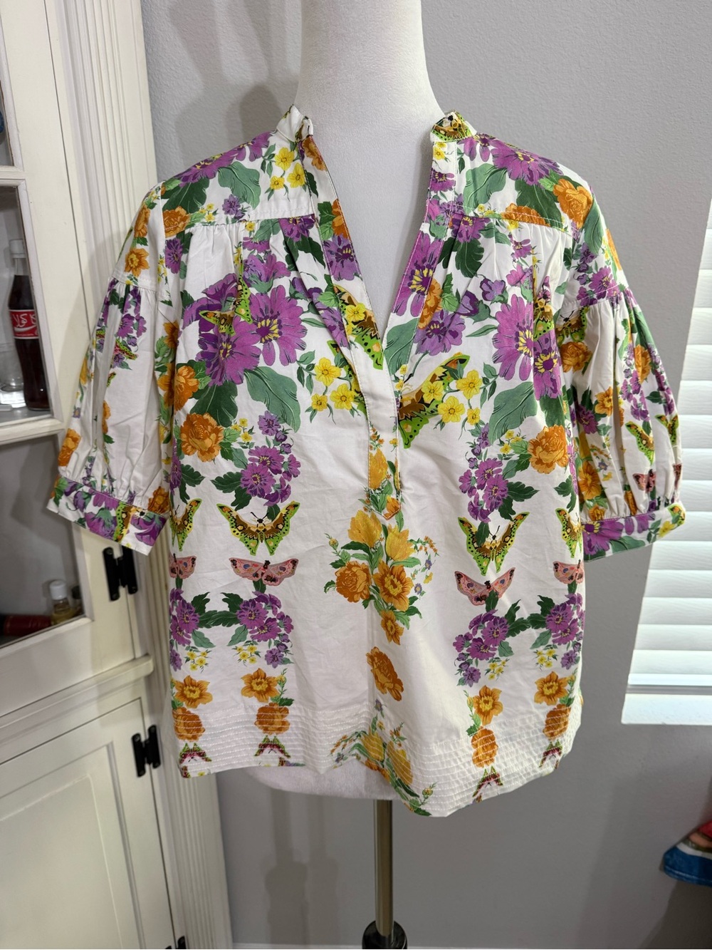 Anthropologie Darcey Popover Swing Top - Picture 2 of 9